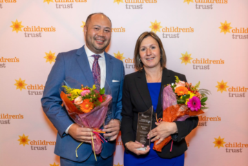 Community Visionary Awardees Vuthy Chhum and Demetra Balis.