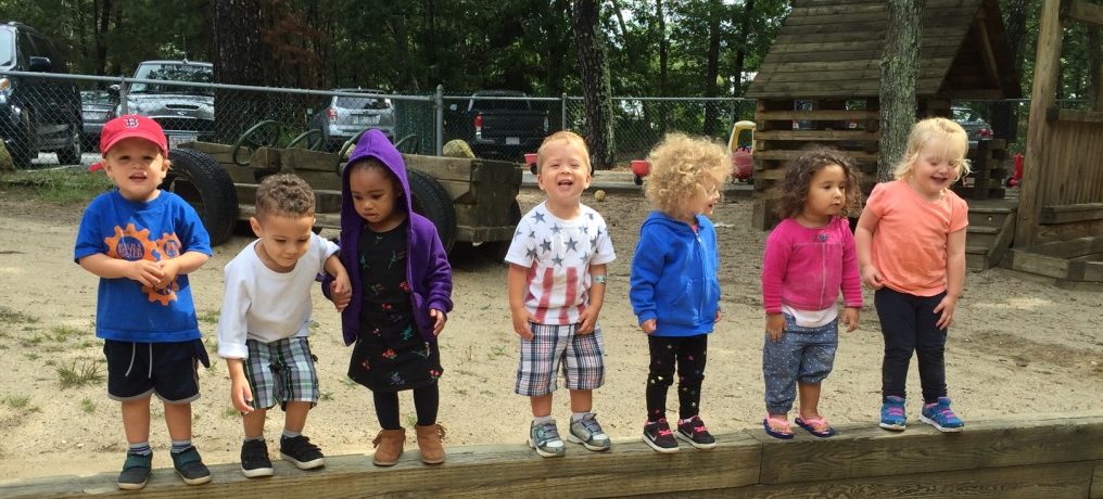 Kids laughing at outdoor park