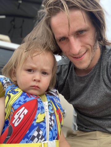 luke with his child