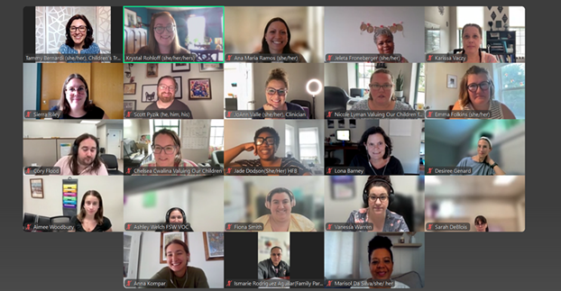 Virtual Keeping Kids Safe training attendees.