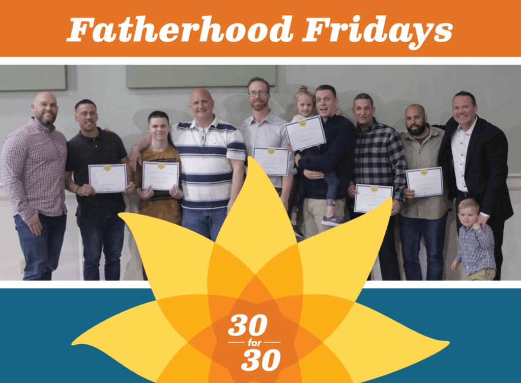 Fatherhood Fridays cover with fatherhood initiative graduates