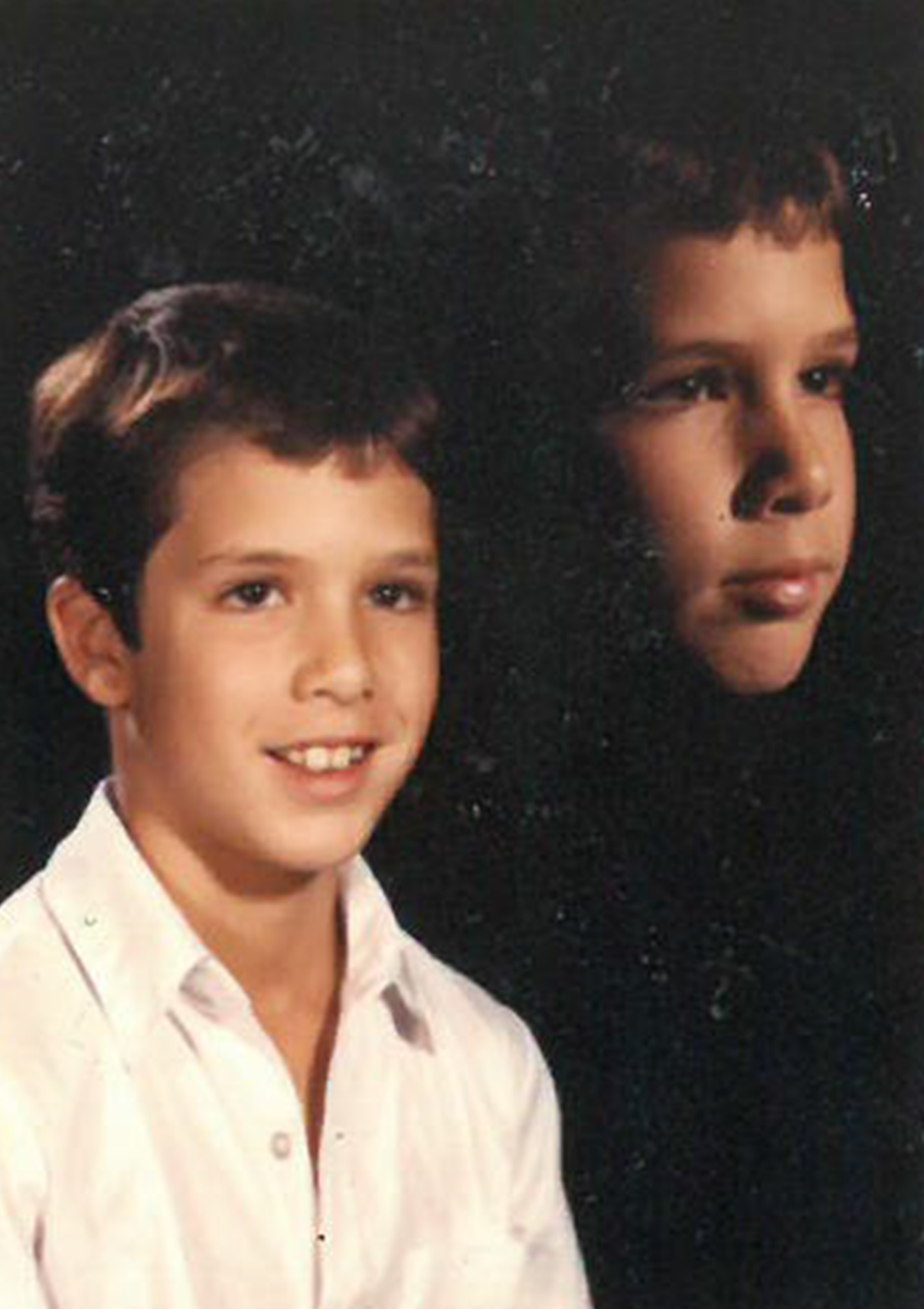 Mike posing for childhood school photo