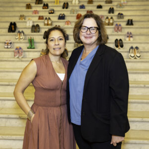 Children's Trust Executive Director, Jennifer Valenzuela, with Children's Advocacy Center of Hampshire County Executive Director, Kara McElhone.